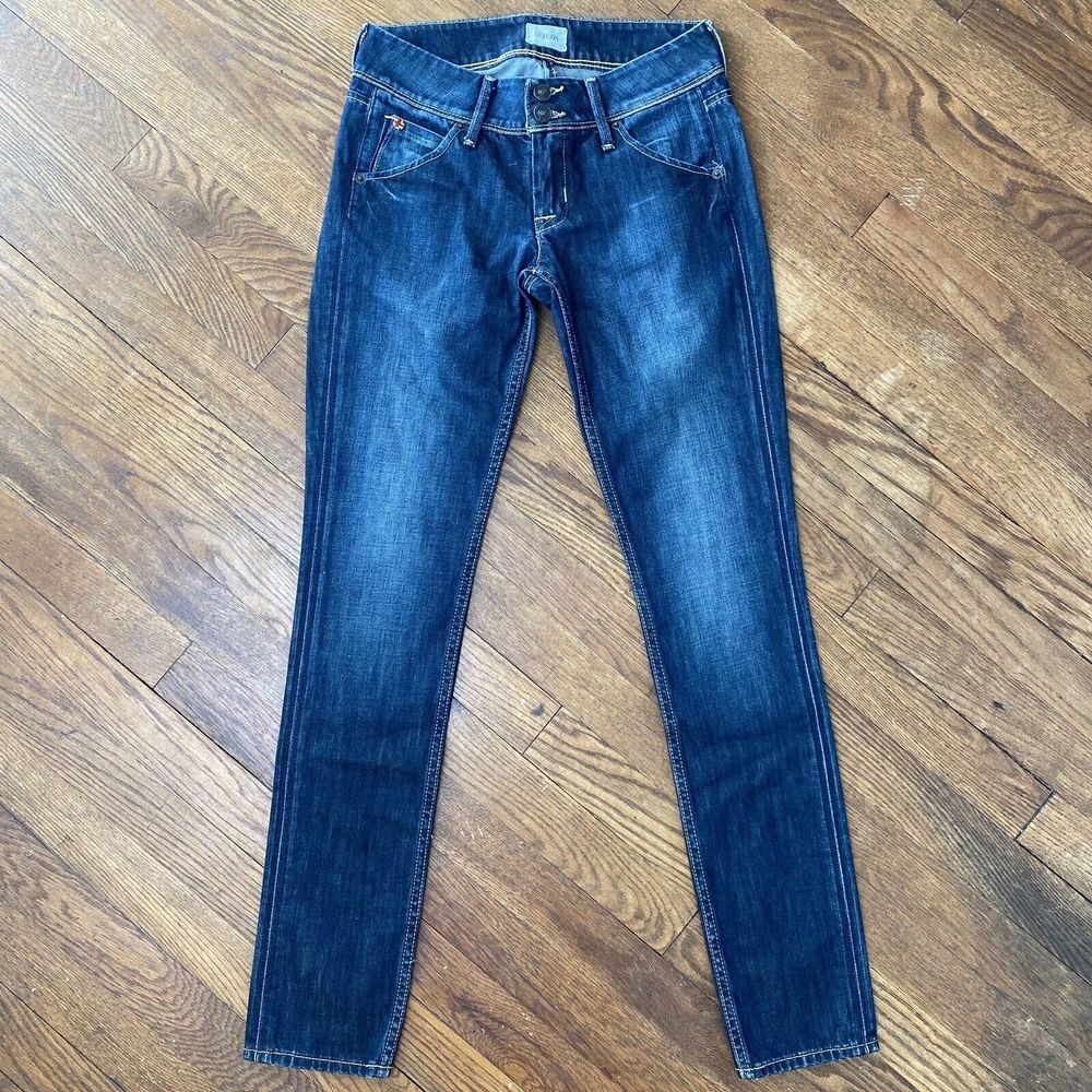 Hudson Jeans Women’s Size 25 Collin Flap Skinny Stretch Low Rise Blue Denim